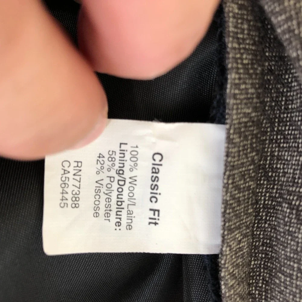 J. Crew Mens Blue Dress Work Flat Front Pants Classic Fit Size 34 x 30-100% Wool